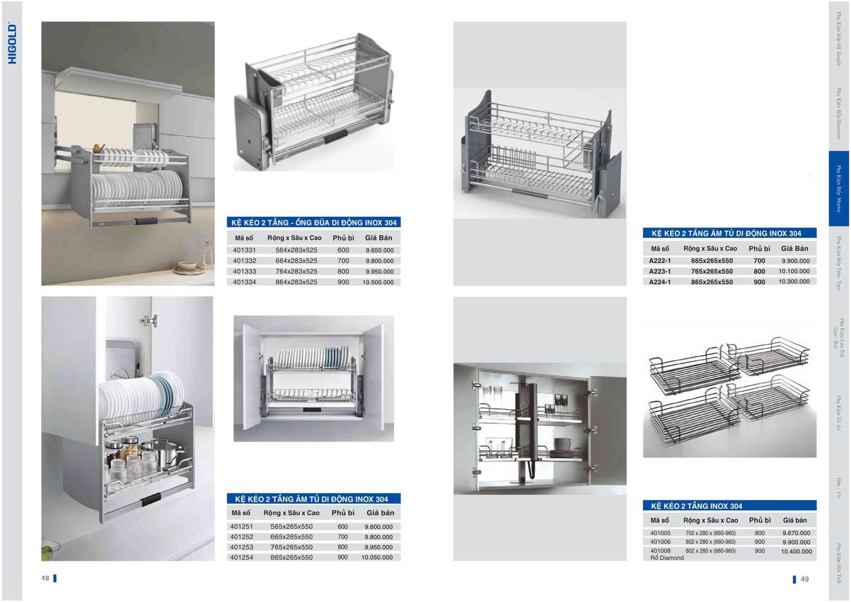 Catalogue và Bảng giá Phụ kiện bếp HIGOLD T6 2024 /Page 24